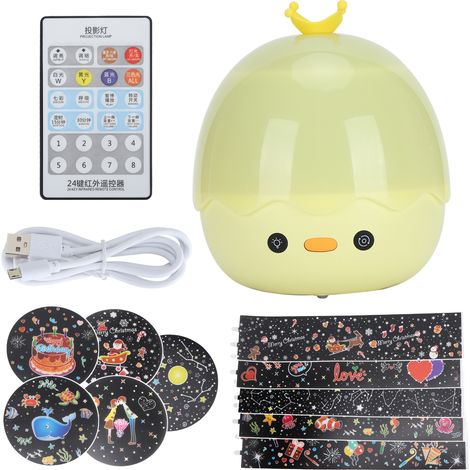 Night Light Projector Multicolor Lamp Mini BT Speaker Remote Control Player Kid Gift Crown Duck (1/5)