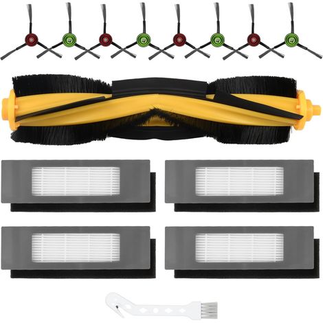 14 Stück Zubehör für Ecovacs Deebot N8 / N8+ / N8 Pro / N8 Pro+ / T9 / T9+ / N10+, OZMO 950/920 / T8 / T8+ / T8 AIVI / T8 AIVI+ / T8 MAX, 1 Hauptbürste 4 Filter 8 Seitenbürsten 1 Reinigungsbürste (1/5)
