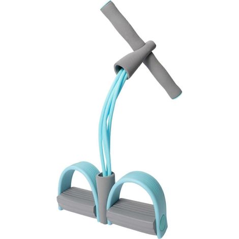 Bande de résistance pour pédales tube élastique 4/6 pour entraînement corps entier et modelage des courbes - bleu (1/5)