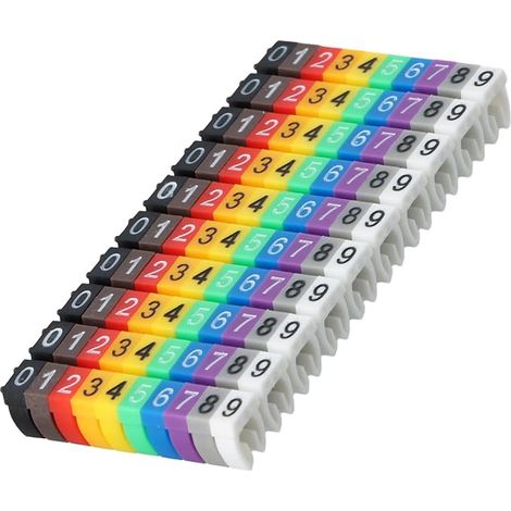 Repere Electric Wire Wire Number Coloured Cable Clips Digital Wire Numbers Stickers Cable Marker Tube Cable Markers Cable Markers 2.5mm²