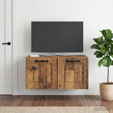 Wandmontierter TV-Schrank Altholz 59,5 x 31 x 30 cm (1/5)