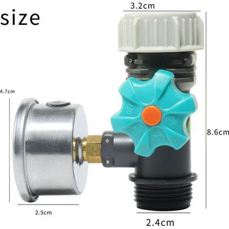 Regolatore di pressione dell'acqua da giardino con manometro e valvola di controllo dell'irrigazione di precisione - ALTRO (1/3)