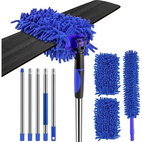 Plumeau de nettoyage pour ventilateur plafond avec manche extensible lavable nettoyer les zones difficiles d'accès 80 pouces (1/5)