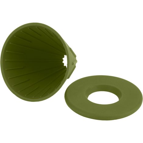 Ortviai Filtre à café réutilisable en résine de silicone vert – Drippers manuel pour infusion lente, compact et sans goût (1/4)