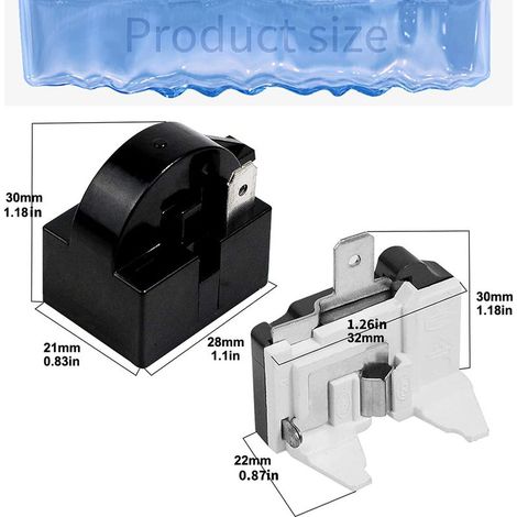 Greluma QP2-4.7 PTC-Anlaufrelais, 1-polig, 4,7 Ω, Anlaufrelais für Kühlschränke mit Überlastschutz, 6750C-0005P, kompatibel mit 1/2-PS-Kompressoren (1/4)