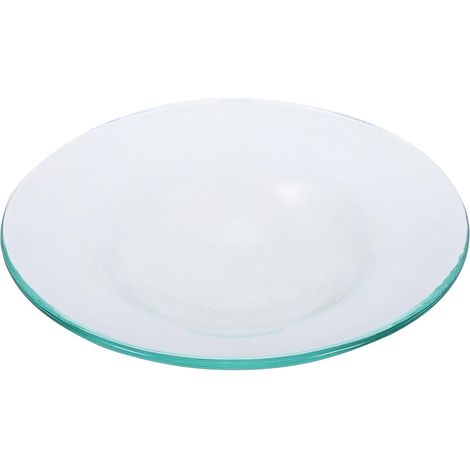 Soucoupe en Verre Transparent pour Huiles Essentielles Plat D’Huile Essentielle 3.94 in Plaque Verre pour Diffuseur Accessoire De Brûleur Cire pour Salon Spa Sauna Institut De Beauté (1/5)