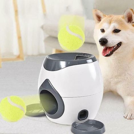 Tennisballspender für Hunde mit Futterautomatik, Ballwurf-Trainingsspielzeug. (1/5)