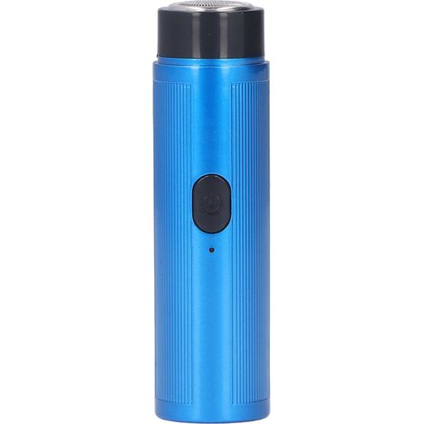 Rasoir Électrique Mini Portable Rechargeable Silencieux 3,7V 2W Homme Bleu Voyage Maison (1/5)