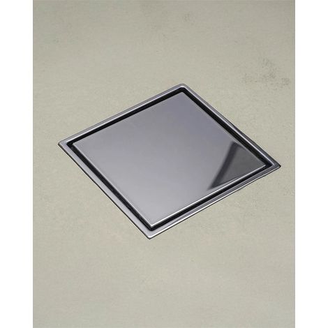 Scarico doccia 15x15 sifone Uscita Dm 50 quadrato cromo (1/2)