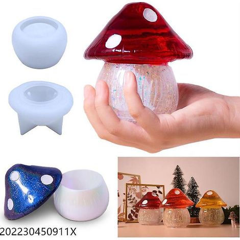 2pcs Moule Silicone Resine Epoxy, Resine Epoxy Moule Silicone, Bocaux De Stockage Moule Resine Epoxy Avec Couvercle, Moules Silicone Pour Resine P (1/4)