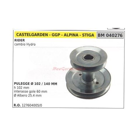 Puleggia per trattorino rasaerba tosaerba rider cambio hydro GGP 040276