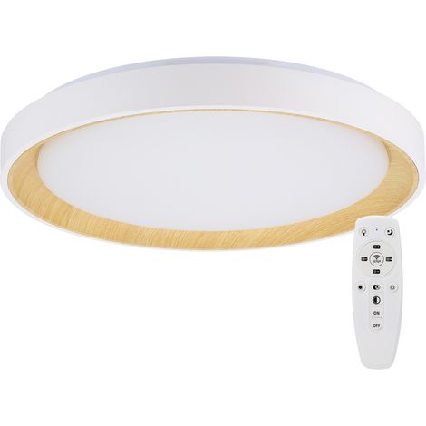 Dekorative LED-Deckenleuchte, 40 W, CCT 3000–6000ºK (Einstellbar Lichtton), Fernbedienung, weißes Finish
