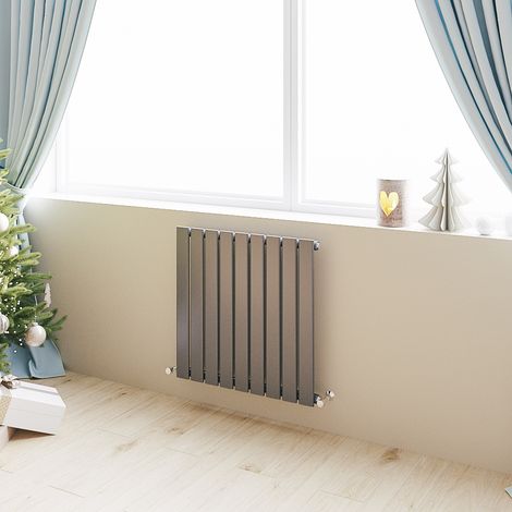 Acezanble Horizontal Flat Panel Radiator Central Heating Rad 600x612mm Single Anthracite