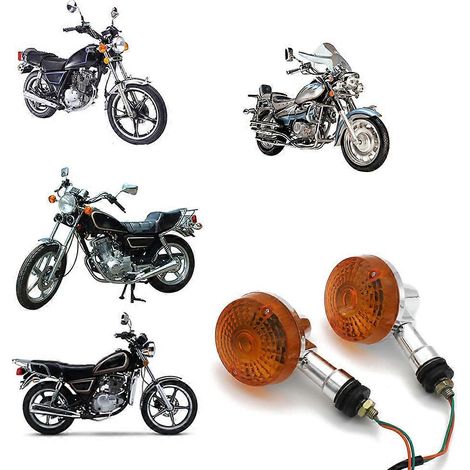 Lot de 2 feux clignotants et feux de stationnement créatifs pour motos GN125 et HJ125. (1/4)