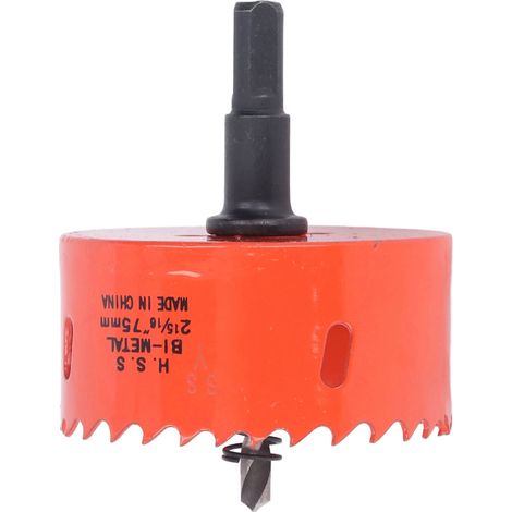 Scie cloche bimétallique en acier rapide, foret avec alésage pour bois et PVC, 75 mm / 2,95 pouces
