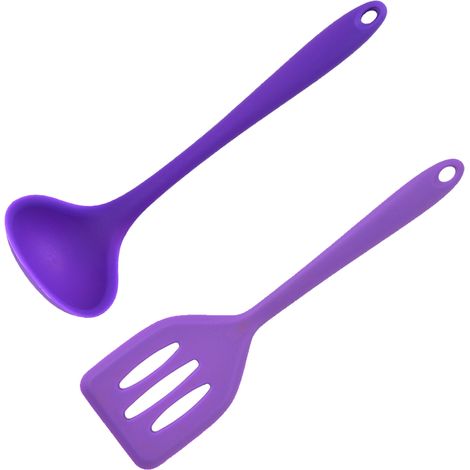 Ustensiles De Cuisine - Silicone Antiadhésif - Pour Poêles Et Casseroles - Ensemble De 2 Pièces (1/5)