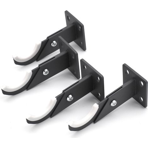4er Set Wandhalterung für Designheizkörper verstellbar ausziehbar 70-95 mm Wandhalter Montagematerial Anthrazit