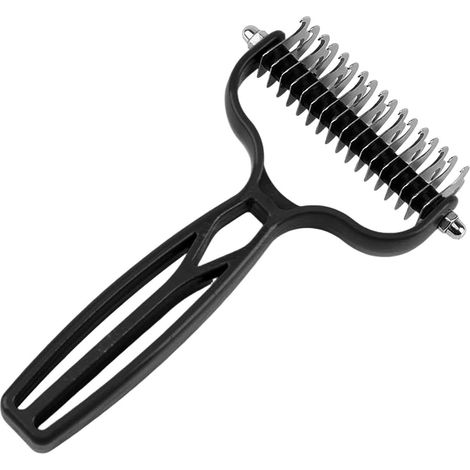 Râteau de toilettage pour chiens et animaux Outil Massage Animaux Poignée Brosse Râteau Toilettage Chien Pour Pelage Court Et Épais Chiot Animaux Salle De Bains Salons Refuge (1/5)