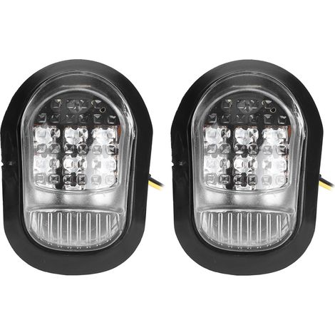 Clignotant Moto 9LED Universel Indicateur Flash 12V Jaune Feu De Signalisation (1/5)