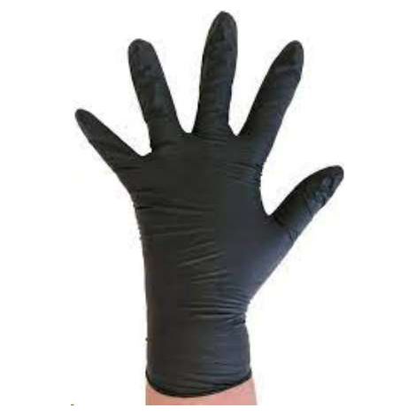 Gant vinyle nitrile noir non poudre boite de 100 taille xl