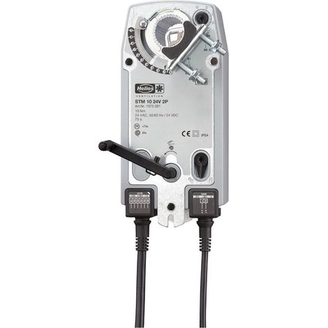 Helios STM 10 24V 2P Klappen-Stellmotor, 10Nm 24V DC, IP 54 Federrücklauf, Hilfsschalter