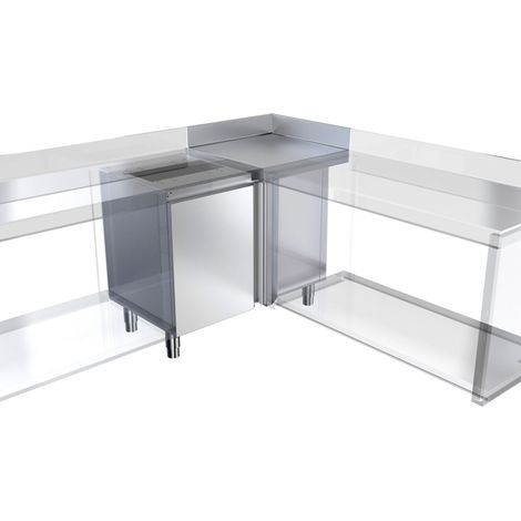 Module d'Angle 90º Gamme 600mm avec Plan de Travail à Droite - Distform