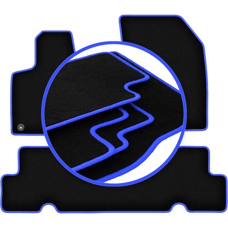 Tapis de voiture CARLUX-BLUE pour Citroën C4 Picasso II monospace (2013-)