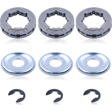 Pignon de Jante .325'' 7 Dents pour STIHL 021 024 025 028 MS 250 Tronçonneuse et Plus de Modèles, Roue à Chaîne à Anneau Universel 325 Bague Pignon Kit de Pièces de Rechange Accessoire (1/5)