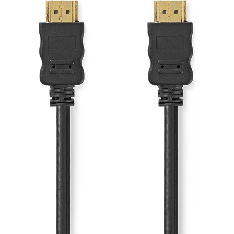Nedis High Speed HDMI ™ Kabel mit Ethernet / HDMI™ Stecker / HDMI™ Stecker / 4K@60Hz / ARC / 18 Gbps / 3.00 m / Rund / PVC / Schwarz / Label