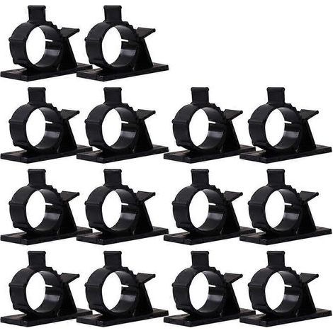 100 verstellbare Kabelclips, selbstklebende Drahtclips, Kabelhalter und -organisatoren – 100 Stück – Schwarz (1/2)
