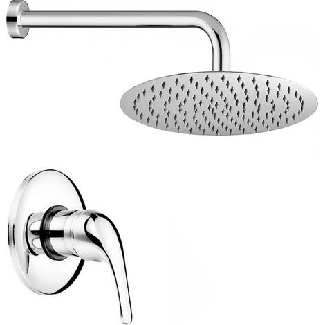 Set doccia a incasso in ottone con braccio 35 soffione 20 in acciaio Fast (1/5)