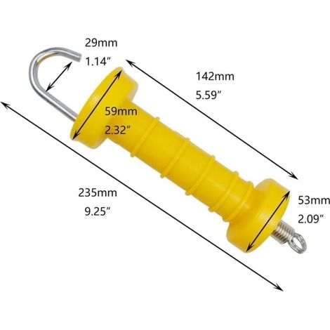 Componenti di alta qualità Maniglia per cancello elettrico Maniglie a molla isolate Maniglia per porta in plastica Accessori per recinzione da ranch (1/4)