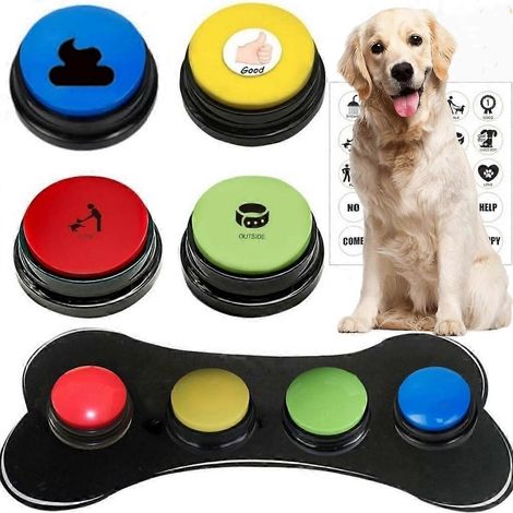 Jouet interactif pour chien et chat : enregistreur vocal pour la communication et le dressage vocal. (1/4)