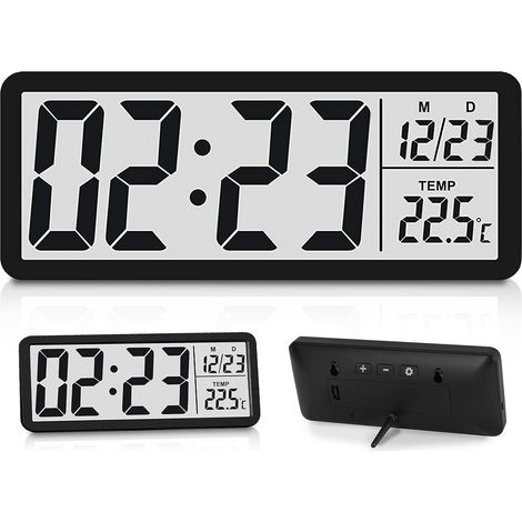 Horloge Murale Numérique, Horloge Digitale, Horloge Numérique Murale avec Chiffres, Température, Date, Horloge Murale Digitale pour Salon, Chambre, Bureau, 12/24 Heures(20,2 X 8 X 2 cm) (1/5)