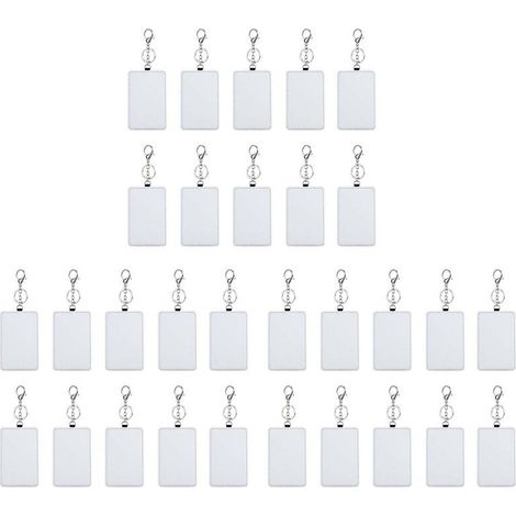 Adecuado para tarjeteros rectangulares de sublimación de tinta de 30 unidades, tarjeteros portátiles, tarjeteros de trabajo, tarjeteros imprimibles y llaveros.
