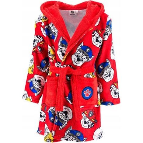 Accappatoio per cani PAW Patrol per ragazzi, rosso morbido 98 FN01N (1/3)