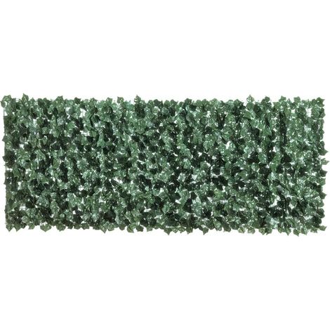 Feuillage réaliste anti-UV Intimité préservée Haie artificielle brise-vue 2,4x1 m Décoration extérieure pour jardin terrasse (1/5)