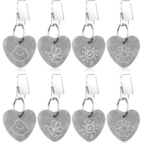 Poids pour Nappe de Table Exterieur,8 Pièce Pince pour Nappe de Table pour Les Pique-niques, Les fêtes, Les Mariages,avec l'impression (1/5)