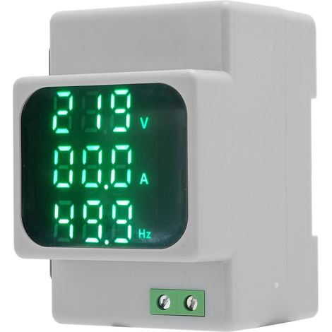 Compteur d'énergie multifonction à affichage numérique, testeur de tension, d'ampère et de fréquence monté sur Rail DIN, AC50-500V 0-120A 10-99.9Hz (1/5)