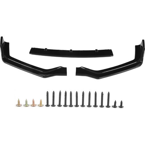GARRYFIZH Lèvre de séparation de pare-choc avant noir brillant, 3 pièces, remplacement pour Infiniti Q50 Sport 2018 – 2021 (1/5)