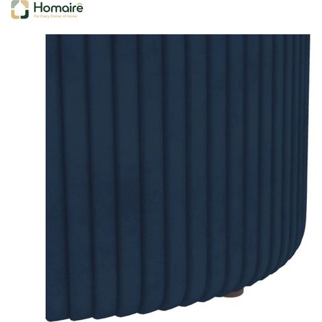 Pouf bleu en velours 36 x 36 x 44 cm HOMAIRE (1/5)