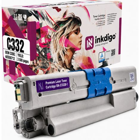 Toner Inkdigo 46508712-46508709 compatibile con OKI C332DN MC363DNW C332DNw certificato TÜV (1/5)