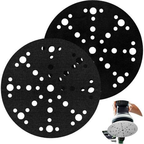 2 Pièces Tampons de Ponçage Souples 150mm,49 Trous, Interface en Mousse Douce pour Plateaux de Ponçage et Polissage,Tampon en éponge Souple pour Meuleuses et Ponceuses (1/4)