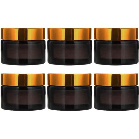 Pot à crème vide, 6 x pots en verre marron 30ml, pots à pommade, pots à crème, (1/5)