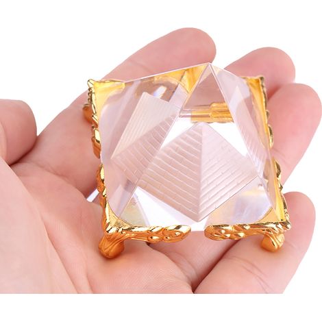 Petite pyramide en cristal égyptien, ornement décoratif, artisanat Feng Shui pour la guérison énergétique (1/5)