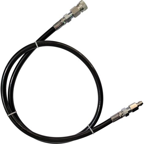 Tuyau de remplissage haute pression 100 cm 8 mm mâle/femelle Raccord rapide 300 bar Tuyau d'extension de remplissage avec extrémités en acier inoxydable (extrémités femelles et mâles) (1/5)