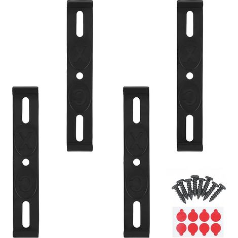 Lot de 4 supports de plaque d'immatriculation 3D invisibles sans cadre - 12 x 2 cm - Support universel pour plaques de 110 mm - Support en métal sans cadre pour voiture et moto (1/5)