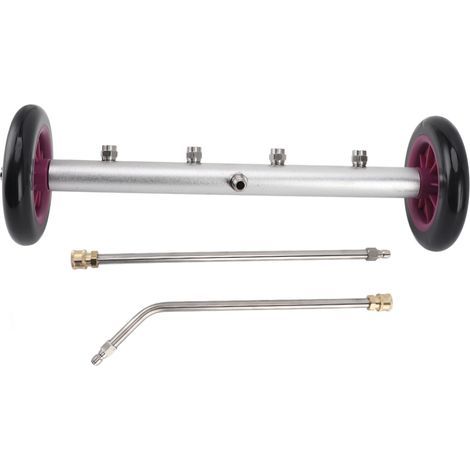 16-inch 4000PSI High Pressure Undercarriage Cleaner with Water Brush for Car Wash with Extension Rod for Truck SUV Trailer Purple Black (1/5)