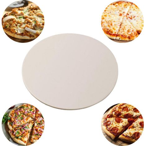 MaxxGarden Accessoire de Four à Pizza - Plaque à Pizza - Circulair - 33 cm - Pierre Naturelle - Beige (1/4)