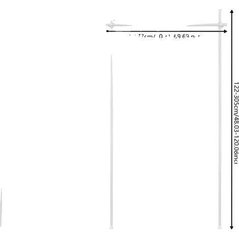 Separador de ambientes, altura regulable, diseño moderno, blanco. (1/2)